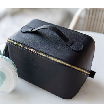 Wearable Breast Pump Bag with Cooler (10” x 6”x 6”) | Vegan Leather Portable Breast Pump Bag with Cooler |